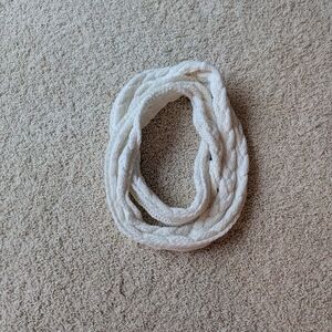 White Braided Loop Scarf